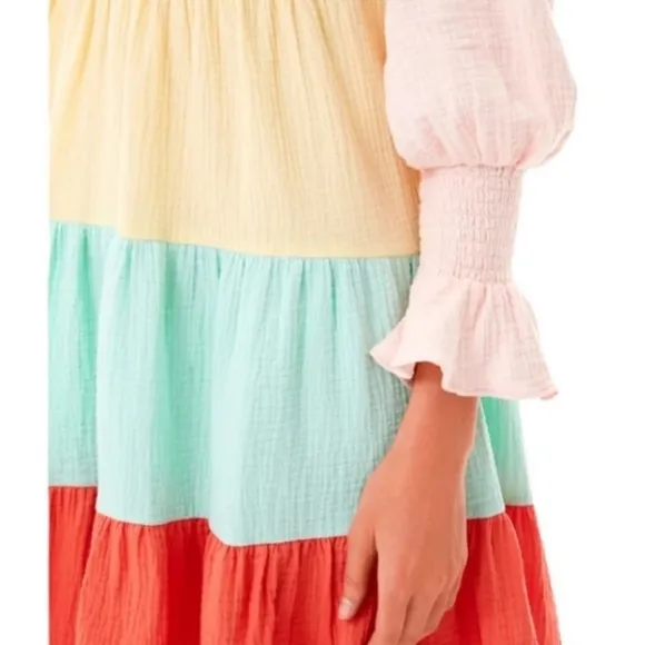 Tuckernuck Pomander Place Sorbet Colorblock Gauze Kenzo Mini Dress
