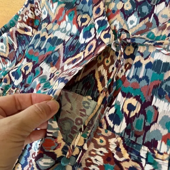 Tyler Boe Boho Chic Oversized Casual Summer Holly Liberty Art Dress Midi, Size M