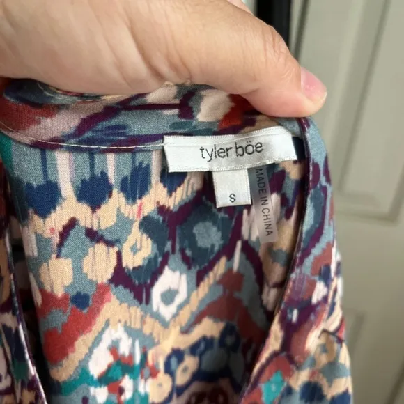 Tyler Boe Boho Chic Oversized Casual Summer Holly Liberty Art Dress Midi, Size M