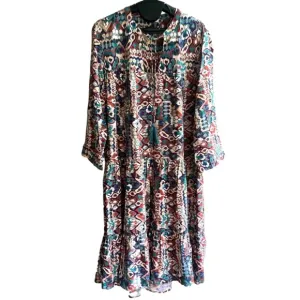 Tyler Boe Boho Chic Oversized Casual Summer Holly Liberty Art Dress Midi, Size M