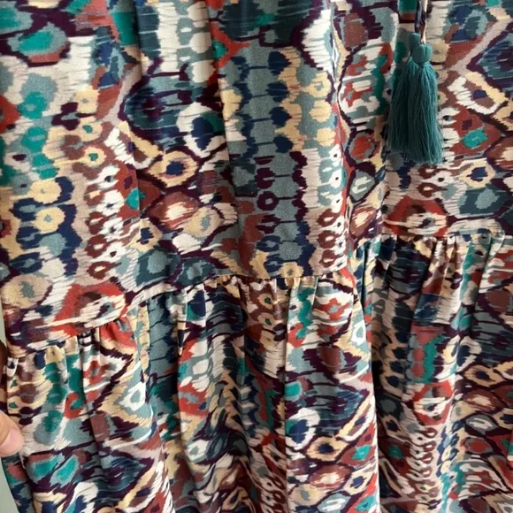 Tyler Boe Boho Chic Oversized Casual Summer Holly Liberty Art Dress Midi, Size M