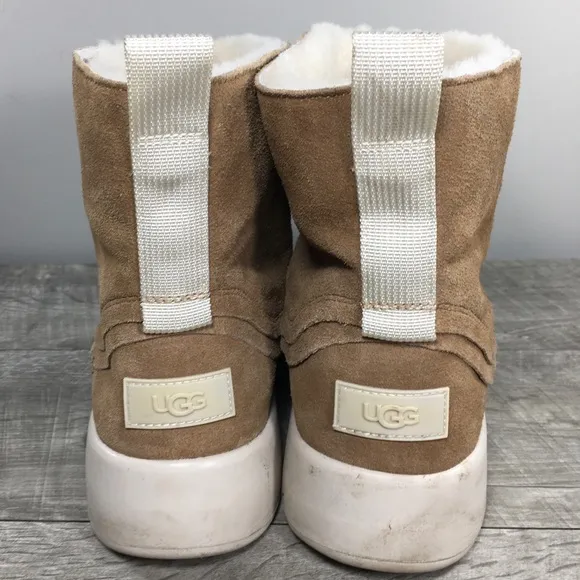 UGG 1104613 Boom Suede Chestnut Sheepskin Snow Winter Womens Platform Boots 12