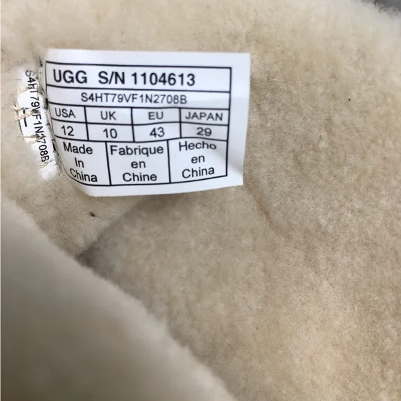 UGG 1104613 Boom Suede Chestnut Sheepskin Snow Winter Womens Platform Boots 12
