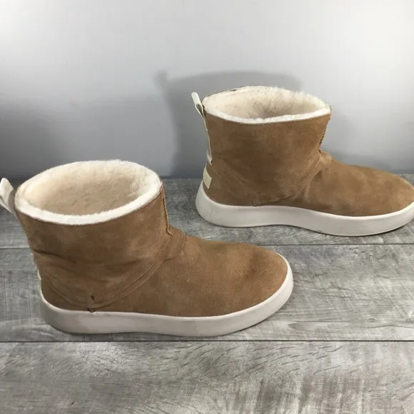 UGG 1104613 Boom Suede Chestnut Sheepskin Snow Winter Womens Platform Boots 12