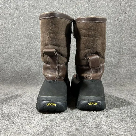 UGG Australia Butte Brown Leather Waterproof Sheepskin Winter Boots Men’s Sz 8