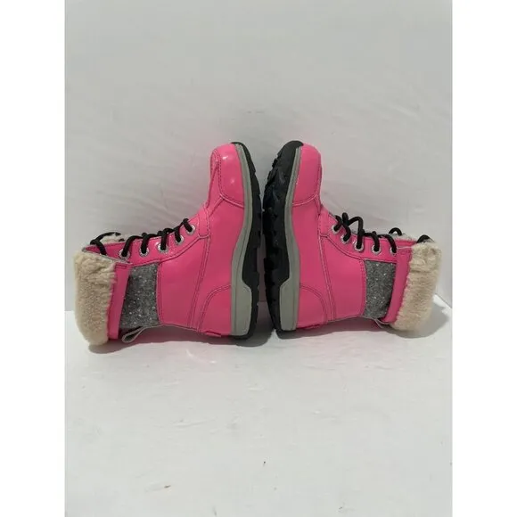 UGG Butte IIUGG Butte II Patent leather Pink Sparkle Youth Girls size 12 snow bo