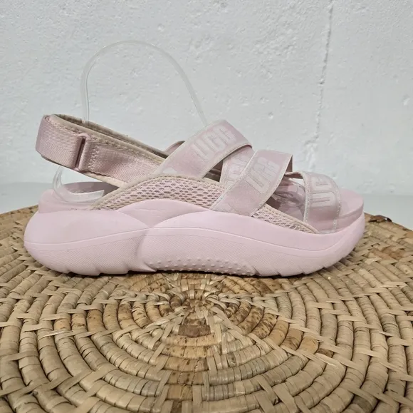 UGG LA Cloud Pink Strappy Platform Sandals 11
