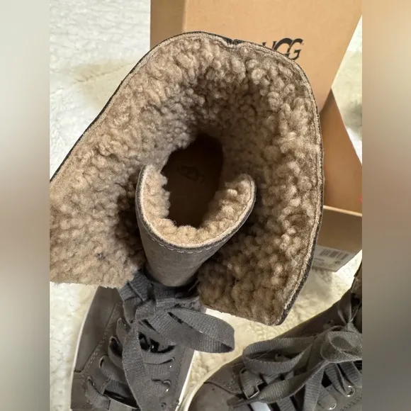 UGG starlyn lace up sheepskin leather high top boot