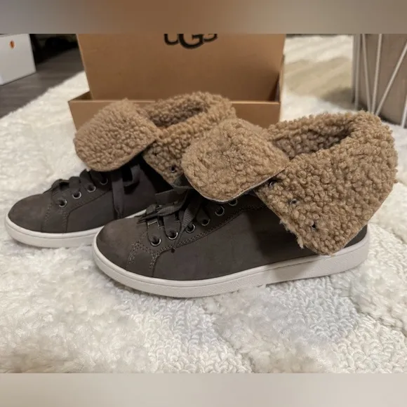 UGG starlyn lace up sheepskin leather high top boot