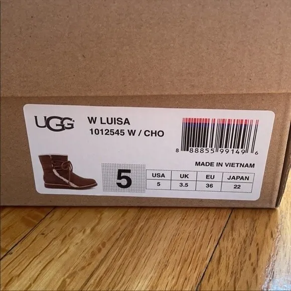 UGG W Luisa Brown Fur Lined Winter Snow Boots