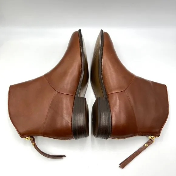 UGG Womens Size 9.5 Bruno Brown Leather Ankle Boots Shoes