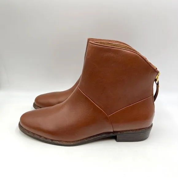 UGG Womens Size 9.5 Bruno Brown Leather Ankle Boots Shoes