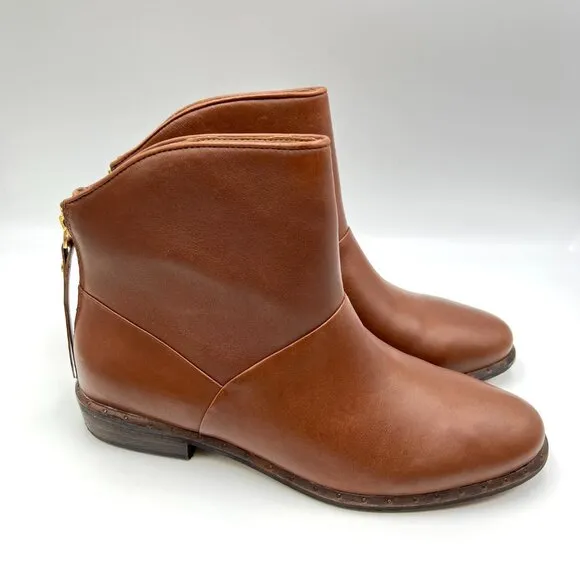 UGG Womens Size 9.5 Bruno Brown Leather Ankle Boots Shoes
