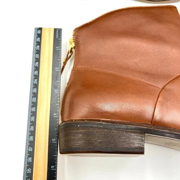 UGG Womens Size 9.5 Bruno Brown Leather Ankle Boots Shoes