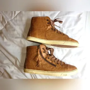 Ugg Blaney High Top Sneaker, Women's sz 11, Cognac.