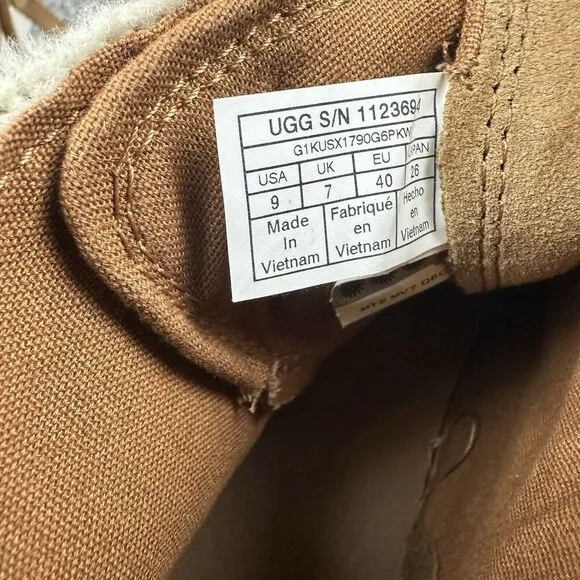 UGG Nuray High Top Sneakers Womens 9 Chestnut Suede Brown 1123694