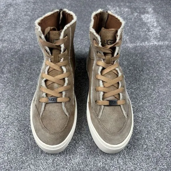 UGG Nuray High Top Sneakers Womens 9 Chestnut Suede Brown 1123694