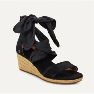 UGG Trina Wedge Ankle Wrap Espadrilles Sandals 6