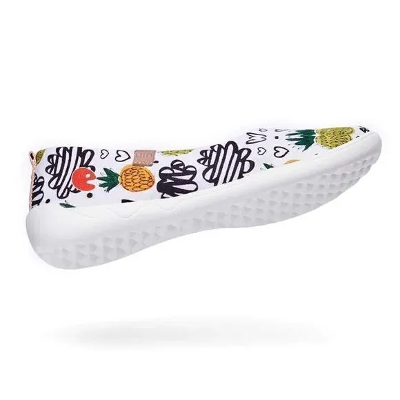 UIN Women's Ballet Flats Pointed Toe Casual Comfort Shoes (sweet pineapple)