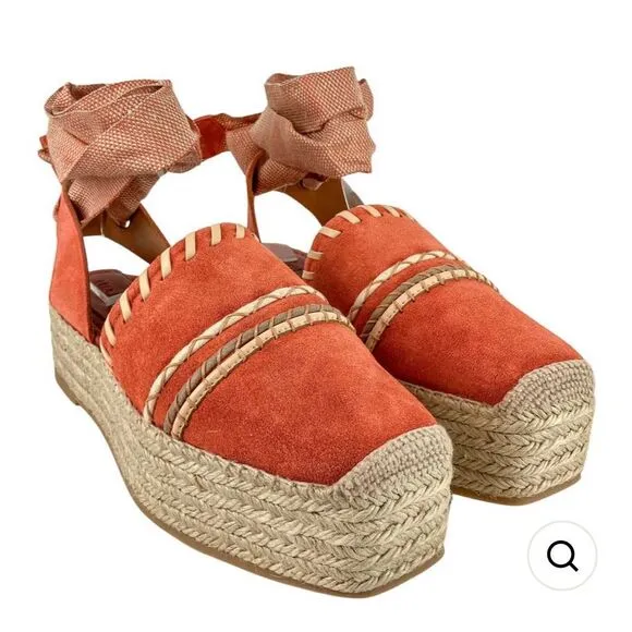 ULLA JOHNSON PLATFORM ESPADRILLES IN ARABIAN SPICE NWB Size 38