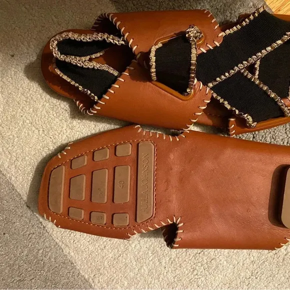 Ulla Johnson Yesenia Elastic Leather Sandals size 9 EU40 no box​