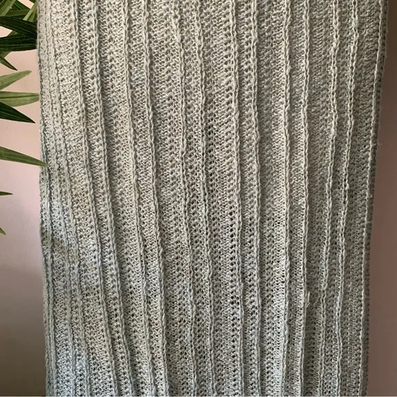v i n t a g e :: Chunky Irish Linen Cotton Ribbed Knit Skirt