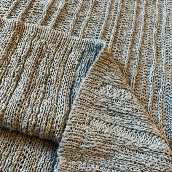 v i n t a g e :: Chunky Irish Linen Cotton Ribbed Knit Skirt