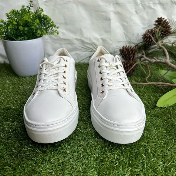 VAGABONDZOE PLATFORM SNEAKERS size 39 NEW $140White leather