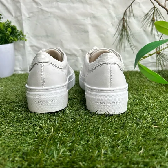 VAGABONDZOE PLATFORM SNEAKERS size 39 NEW $140White leather