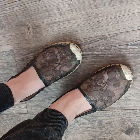 Valentino   lace espadrilles