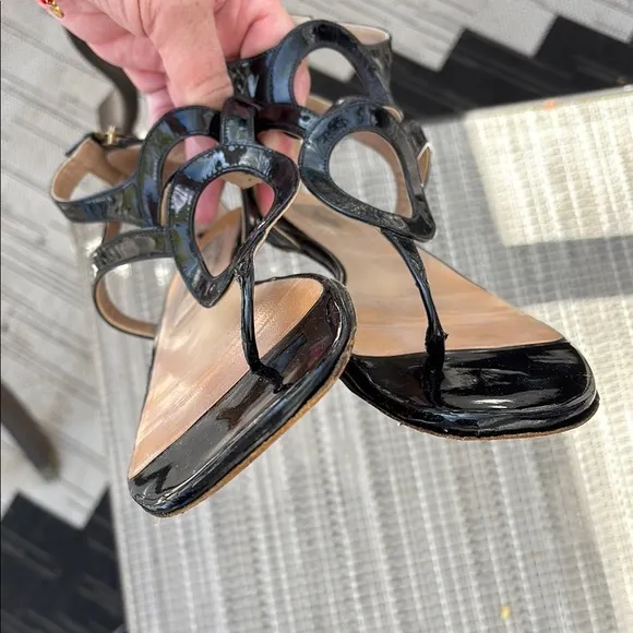 VALENTINO LADIES Black BACK ZIP FLAT GLADIATOR Sandals-10