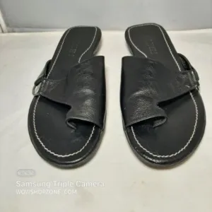 Van Eli Tallis Womens Size 6.5 Black Glove Sandals  Slip On Slide Leather Shoes