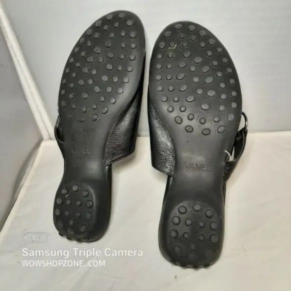 Van Eli Tallis Womens Size 6.5 Black Glove Sandals  Slip On Slide Leather Shoes