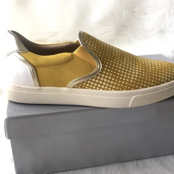 VANELI SPORT Okal Slip On Platform Chunky Yellow White Sneakers Size 8M NWOT