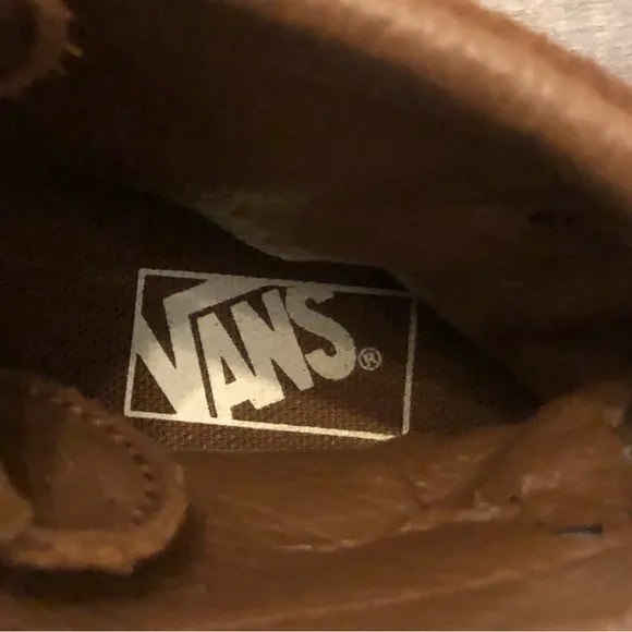 VANS brown suede fringe high-top sneakers 8 NWT