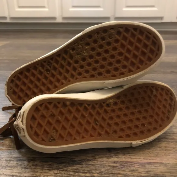 VANS brown suede fringe high-top sneakers 8 NWT