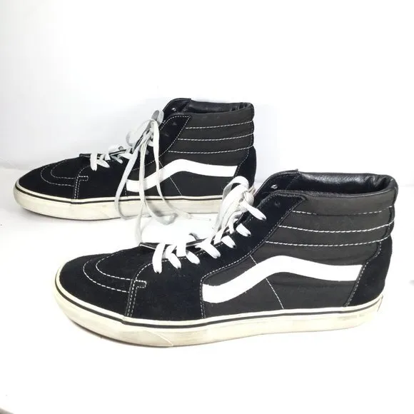 VANs High Top Black/White Sneakers Size 13