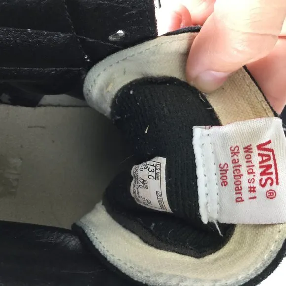 VANs High Top Black/White Sneakers Size 13