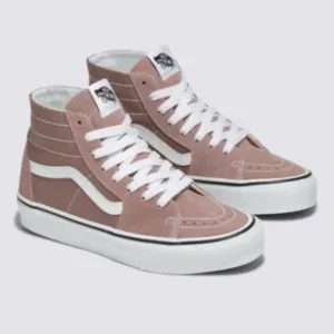 Vans High-Top Sneakers in Pink and White