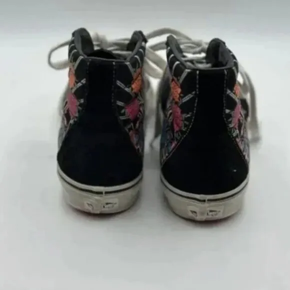 Vans Lizzy Unisex Armanto Floral Black Skateboard High Top Sneakers Size 8