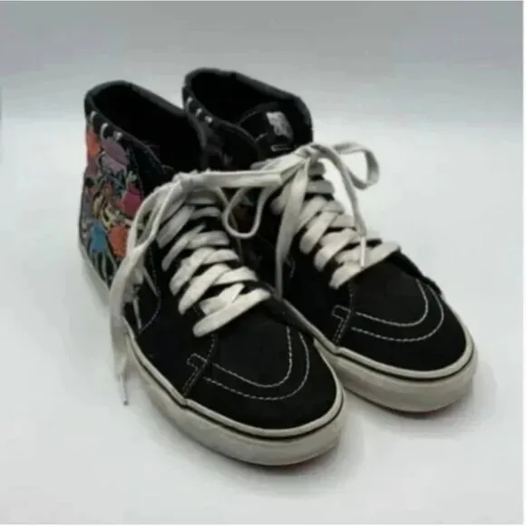Vans Lizzy Unisex Armanto Floral Black Skateboard High Top Sneakers Size 8