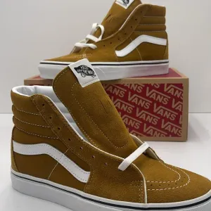 Vans Men’s High-Top Sneakers in Mustard White Sk8-HiColor Theory Golden Brown