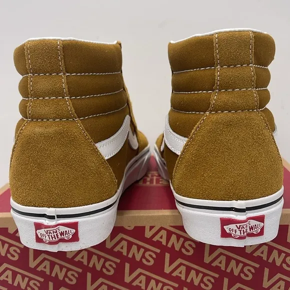Vans Men’s High-Top Sneakers in Mustard White Sk8-HiColor Theory Golden Brown
