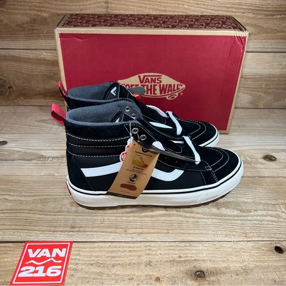 Vans Men's Sk8-Hi Mte-1 Sneaker Boots Insulated Black White: VN0A5HZY6BT: