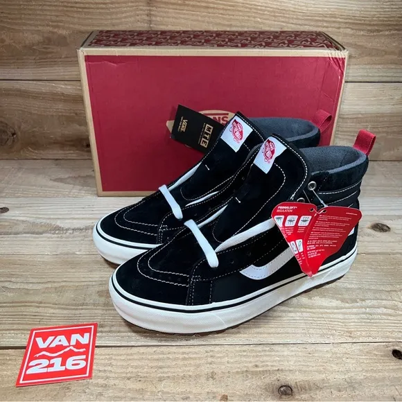Vans Men's Sk8-Hi Mte-1 Sneaker Boots Insulated Black White: VN0A5HZY6BT:
