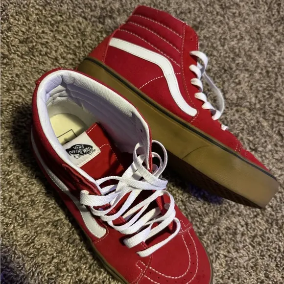 Vans Red High-Top Sneakers men’s 7.5 women’s 9.5