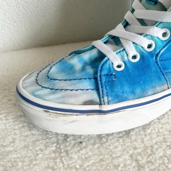 Vans Spongebob Squarepants Blue High Top Sneakers Size 7.5