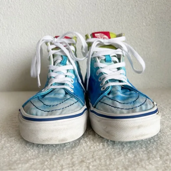 Vans Spongebob Squarepants Blue High Top Sneakers Size 7.5