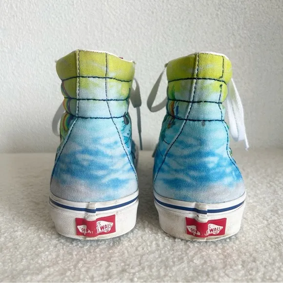Vans Spongebob Squarepants Blue High Top Sneakers Size 7.5