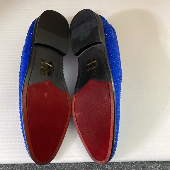 Velvet Rhinestone Designer Dress Loafers Slip On Classic Tuxedo Dress Shoes